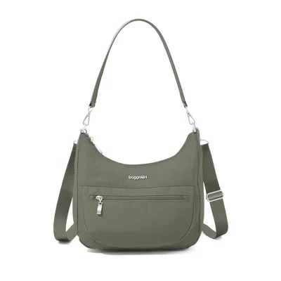 Baggallini True Classic Pocket Half Moon Bag In Green