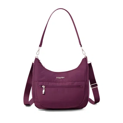 Baggallini True Classic Pocket Half Moon Bag In Purple