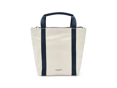 Baggallini Via Crossbody Tote Bags Natural With French Navy: Xl In Neutral