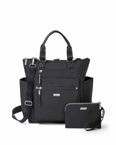 Baggallini Women's 3-in-1 Convertible Crossbody Tote Backpack With Rfid Wristlet In Black