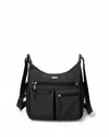 Baggallini Women's Anywhere Large Hobo Crossbody Shoulder Bag With Rfid Wristlet In Black