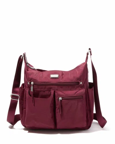Baggallini Women's Anywhere Large Hobo Crossbody Shoulder Bag With Rfid Wristlet In Red