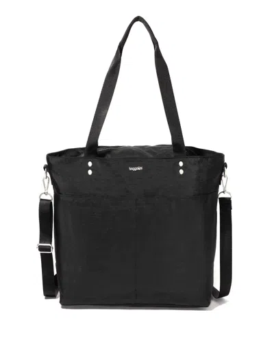 Baggallini Women's Carryall Laptop Tote Crossbody Bag In Black