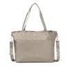 Baggallini Women's Carryall Laptop Tote Crossbody Bag In Sterling Shimmer
