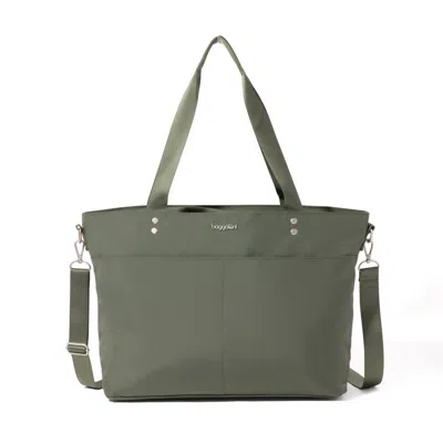 Baggallini Women's Carryall Laptop Tote Crossbody Bag In Sand