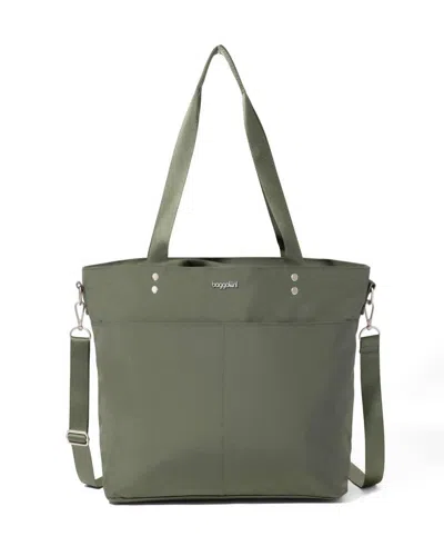 Baggallini Women's Carryall Laptop Tote Crossbody Bag In Sand
