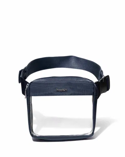 Baggallini Women's Clear Stadium Belt Bag Festival Crossbody Sling In Blue