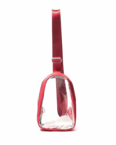 Baggallini Women's Clear Stadium Mini Crossbody Festival Event Sling Bag In Red