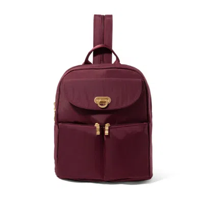 Baggallini Women's Coastal Flip Lock Day Pack In Burgundy