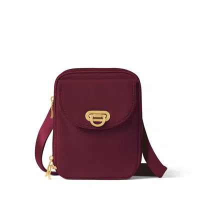 Baggallini Women's Coastal Flip Lock Venture Crossbody Bag In Burgundy