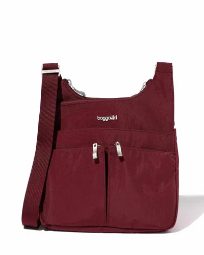 Baggallini Women's Cross Over Crossbody Bag With Rfid Wristlet In Red
