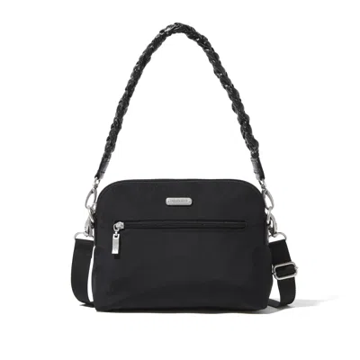 Baggallini Women's Dome Crossbody Bag With Braided Strap In Black