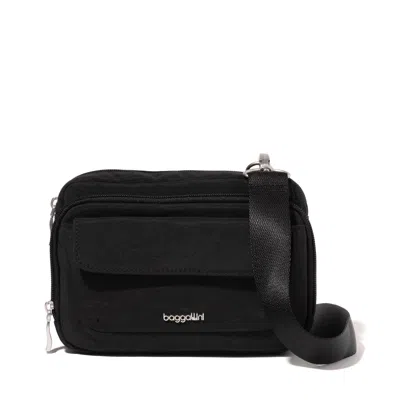 Baggallini Women's Double Zip Crossbody Bag In Blue