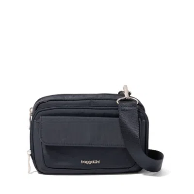 Baggallini Women's Double Zip Crossbody Bag In Navy