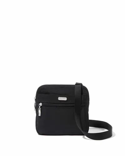 Baggallini Women's Double Zip Medium Crossbody Bag In Black