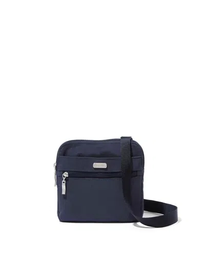 Baggallini Women's Double Zip Medium Crossbody Bag In Blue
