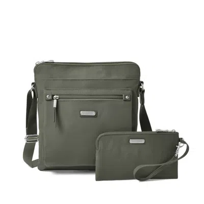 Baggallini Women's Go Bag With Rfid Wristlet In Green
