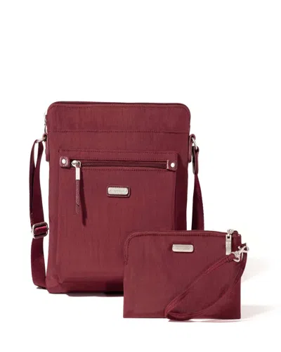 Baggallini Women's Go Bagg Crossbody Bag With Rfid Wristlet In Red