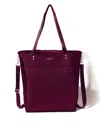 Baggallini Women's Large Carryall Weekender Tote Bag With Crossbody Strap In Red