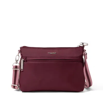 Baggallini Women's Memento Anti-theft Crossbody Bag In Burgundy