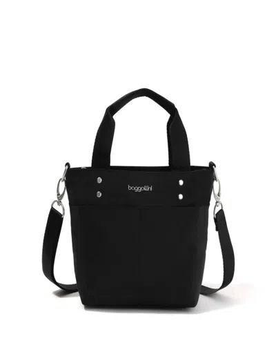 Baggallini Women's Mini Carryall Crossbody Tote Bag In Black