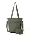 Baggallini Women's Modern Everyday Shopper Tote Bag With Wristlet In Sand