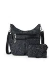 Baggallini Women's Modern Everywhere Slim Crossbody With Rfid Wristlet, Set 2 Piece In Midnight Blossom
