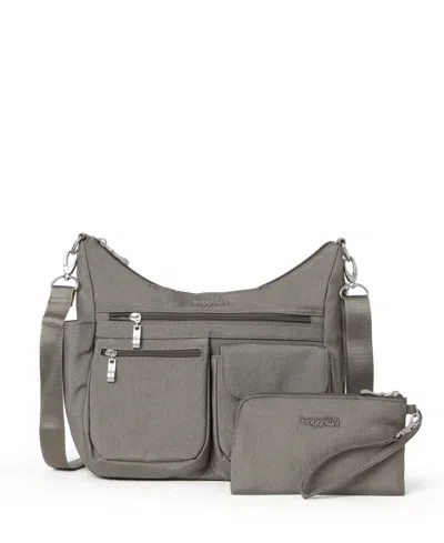 Baggallini Women's Modern Everywhere Bag, Set 2 Piece In Sterling Shimmer