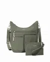 Baggallini Women's Modern Everywhere Hobo Crossbody Bag With Rfid Wristlet In Sand