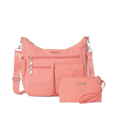 Baggallini Women's Modern Everywhere Hobo Crossbody Bag With Wristlet