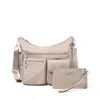Baggallini Women's Modern Everywhere Hobo Crossbody Bag With Wristlet In Beige
