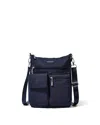 Baggallini Women's Modern Everywhere Slim Crossbody Bag With Rfid Wristlet In Blue