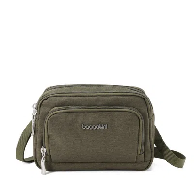 Baggallini Women's Modern Everywhere Trifecta Rfid Wallet Crossbody Bag In Green