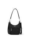 Baggallini Women's Modern Pocket Half Moon Shoulder Bag With Crossbody Strap In Black