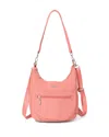 Baggallini Women's Modern Pocket Half Moon Shoulder Bag With Crossbody Strap In Brown