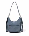 Baggallini Women's Modern Pocket Half Moon Shoulder Bag With Crossbody Strap In Gray