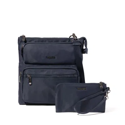 Baggallini Women's Nolita Crossbody Bag With Rfid Wristlet In Blue