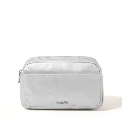 Baggallini Women's Pocket Cosmetic Bag With Brush Organization In Gray