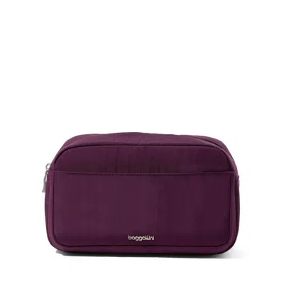 Baggallini Women's Pocket Cosmetic Bag With Brush Organization In Red