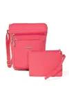 Baggallini Women's Pocket Crossbody Bag With Rfid Wristlet In Pink