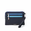 Baggallini Rfid Currency Organizer Wristlet In Blue