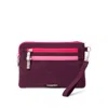Baggallini Rfid Currency Organizer Wristlet In Purple