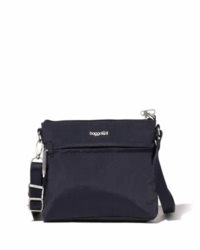Baggallini Women's Securtex Anti-theft Memento Crossbody Bag In Blue