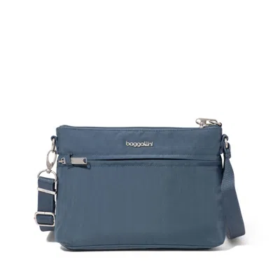 Baggallini Women's Securtex Anti-theft Memento Crossbody Bag In Gray