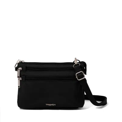 Baggallini Women's Stash Anti-theft Crossbody Bag In Black