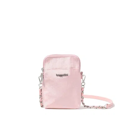 Baggallini Women's Take Two Rfid Bryant Crossbody Bag With Chain In Pink
