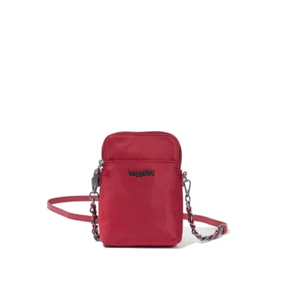 Baggallini Women's Take Two Rfid Bryant Crossbody Bag With Chain In Red