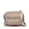 Baggallini Women's Triple Zip Bagg Small Crossbody Bag In Moonrock Puff