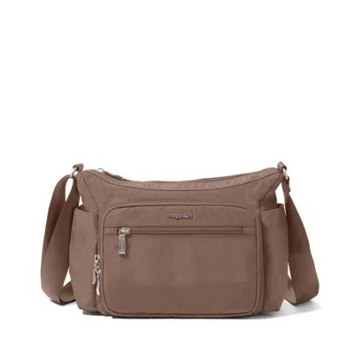 Baggallini Women's True Classic Crosstown Hobo Bag Crossbody In Brown