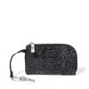 Baggallini Wristlet Women's Midnight Blossom Print Rfid Card Case Wallet Erk125 In Black